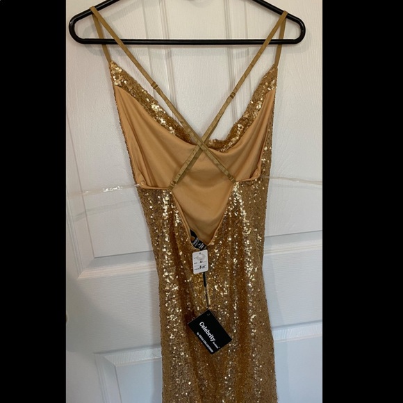 COPY - Gold sequin mini dress - Picture 3 of 3